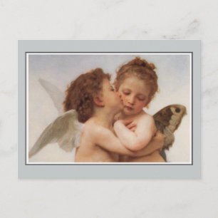 Angels, The First Kiss by Bouguereau Postcard