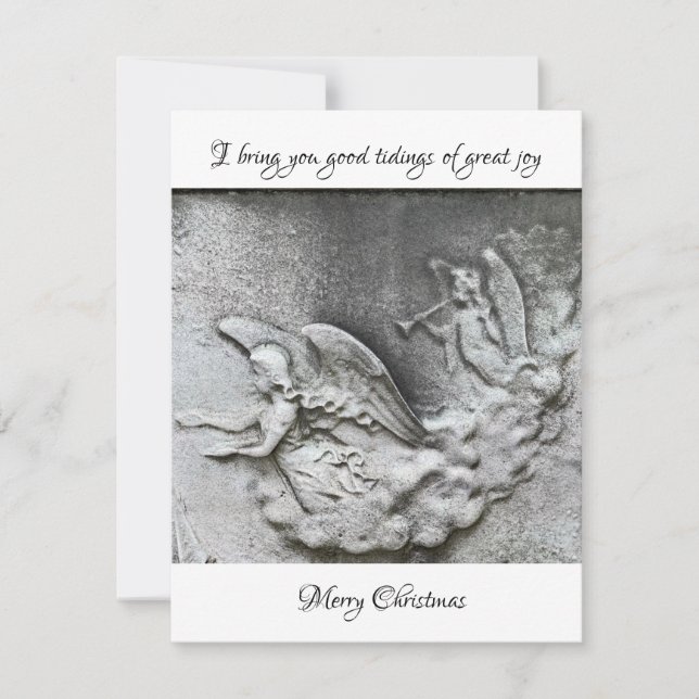 Angels Trumpets Joy Religious Christmas Card  (Front)
