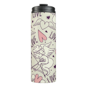 Angels, Valentine's Day, love pattern. Thermal Tumbler
