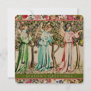 Angels Vintage Floral Remix Holiday Card