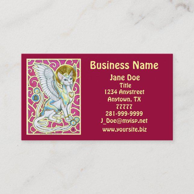 Angels Walk On 4 Paws Business Card (Front)