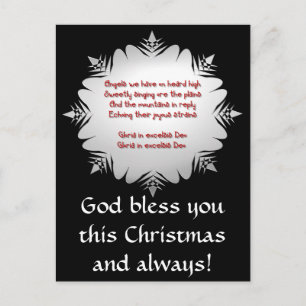 " Angels we have heard on high " Holiday Postcard