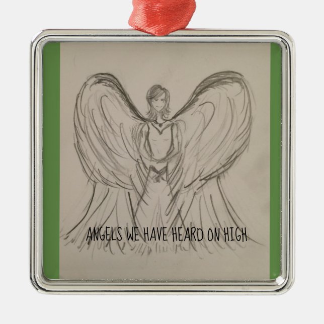 Angels we have heard on high metal tree decoration (Front)