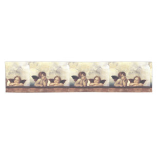 ANGELS / Winged Cherubs ,Clouds Raffaello Sanzio Short Table Runner