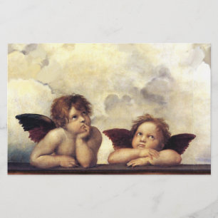 ANGELS / Winged Cherubs ,Clouds Raffaello Sanzio Stationery