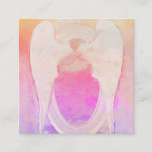 Angels Wings Purple Watercolor  Business Cards