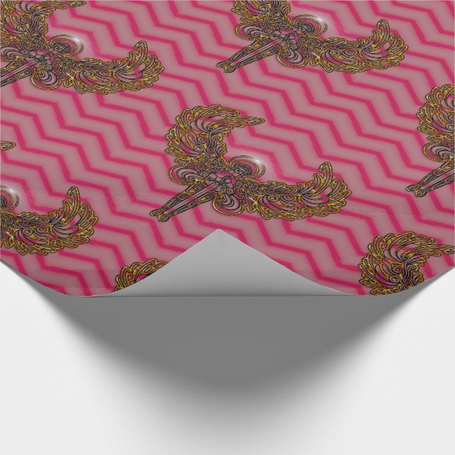 Angels with the Amour of God Christmas Wrapping Paper (Corner)