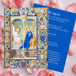 Angelus Virgin Mary Annunciation Catholic Prayer Card