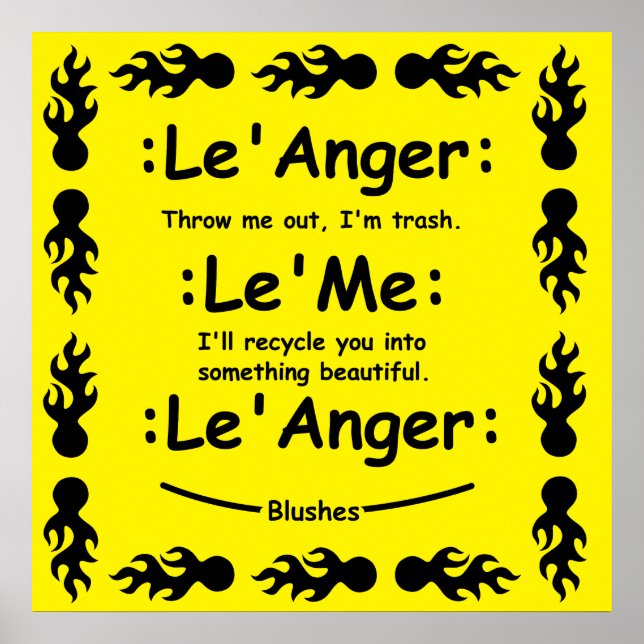 anger and me - inspirational poster (Front)