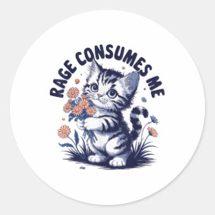 Anger Angry Emotion Funny Rage Rage Consumes Me -  Classic Round Sticker