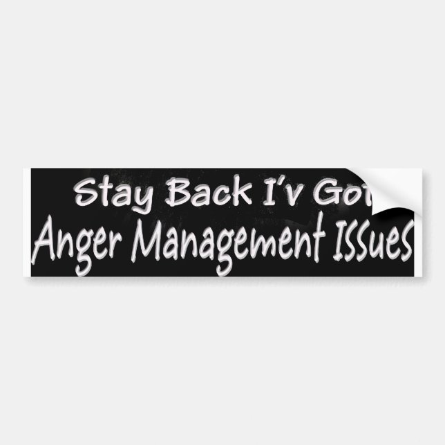 Anger Control Issues Bumper Sticker (Front)