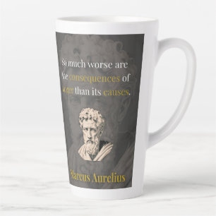 Anger Hurts You Most: Marcus Aurelius on Restraint Latte Mug
