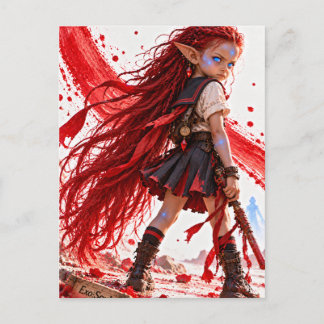 Anger / Little Fighter / Cherry Red Postcard