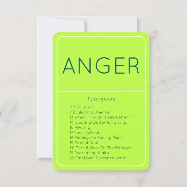 Anger LOA Emotional Guidance Scale Card (Front)