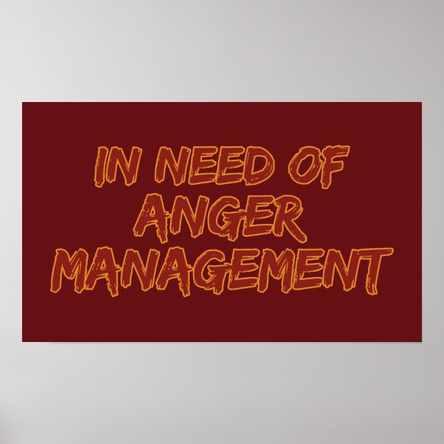 Anger Management custom colour poster (Front)