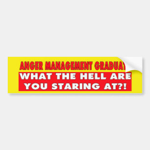 Anger Management Graduate Bumper Sticker