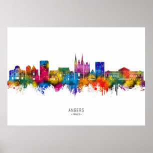 Angers France Skyline Poster