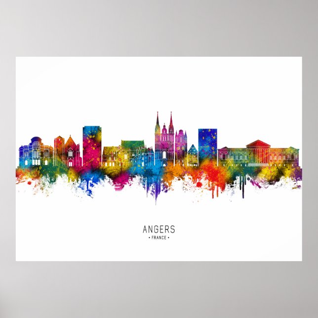 Angers France Skyline Poster (Front)