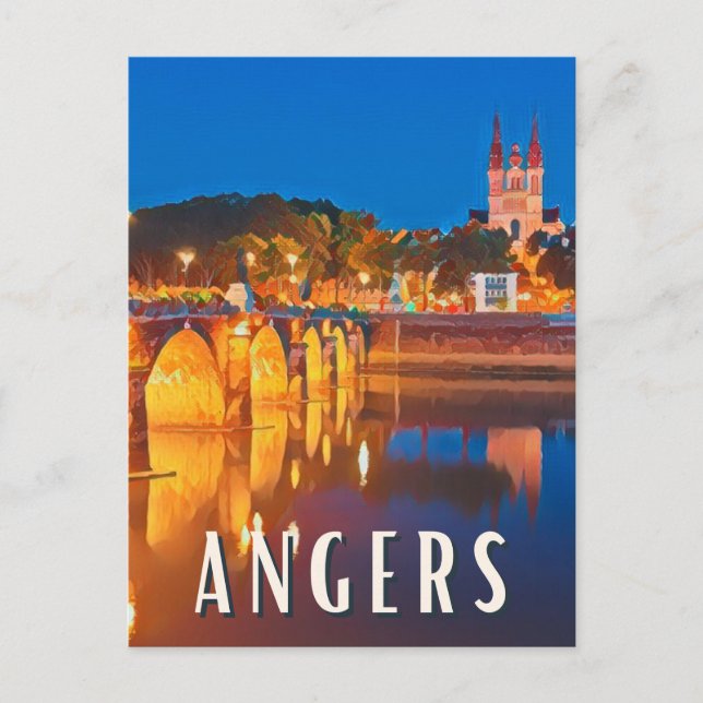 Angers Photo Vintage Postcard (Front)