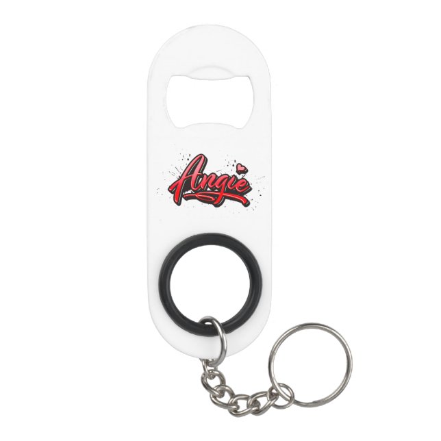 Angie Heart Splash Keychain (Back)