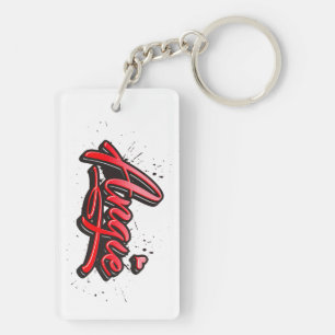 Angie Heart Splash keychain