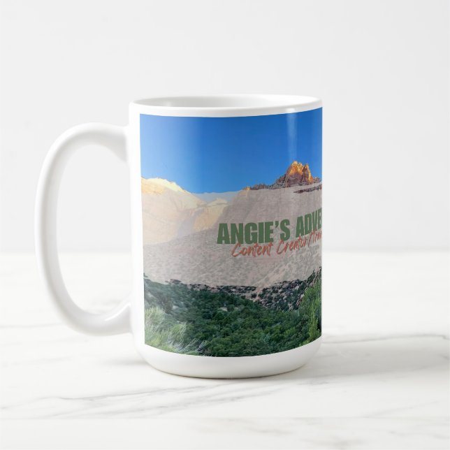Angie's Adventures Branded Coffee Mug (Left)