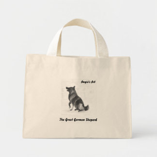 Angie's Art  German Shepard Mini Tote Bag