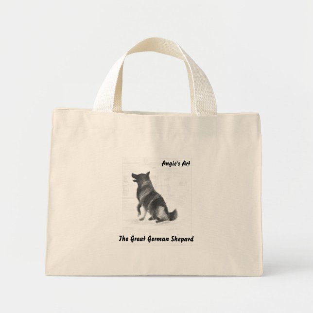 Angie's Art  German Shepard Mini Tote Bag (Front)