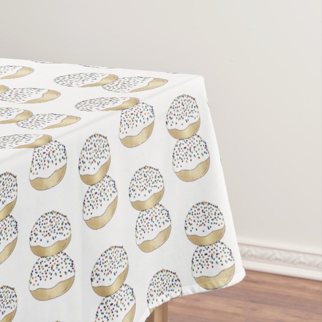 Anginetti Italian Bakery Lemon Knot Wedding Cookie Tablecloth (In Situ)