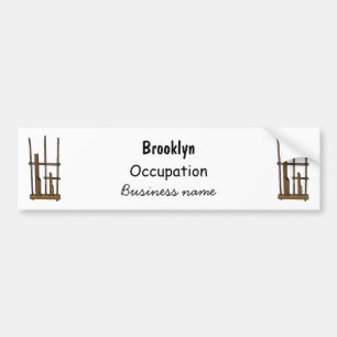 Angklung cartoon illustration bumper sticker