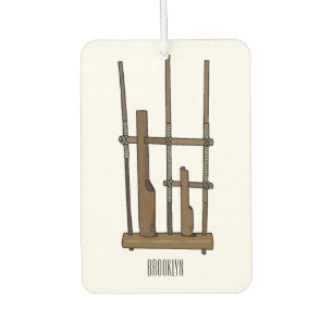 Angklung cartoon illustration car air freshener