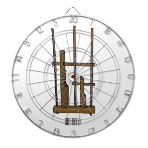 Angklung cartoon illustration dartboard