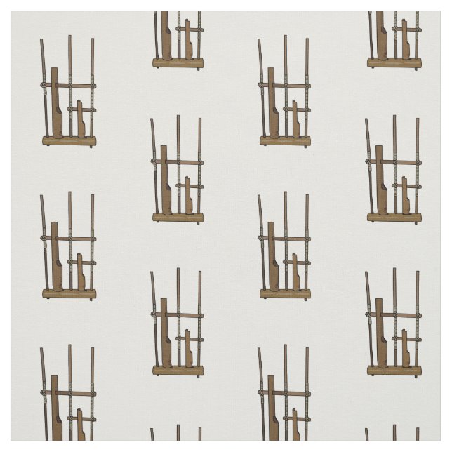 Angklung cartoon illustration fabric (Swatch)