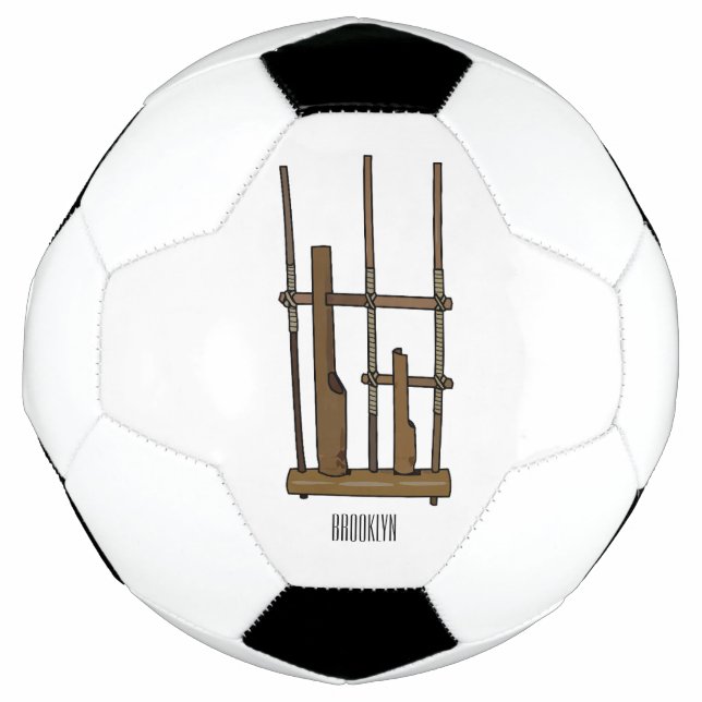 Angklung cartoon illustration football (Front)