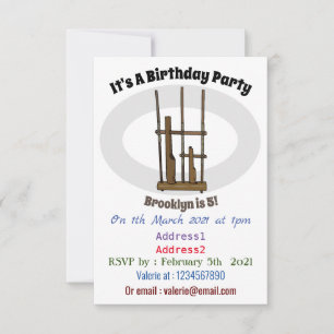 Angklung cartoon illustration invitation