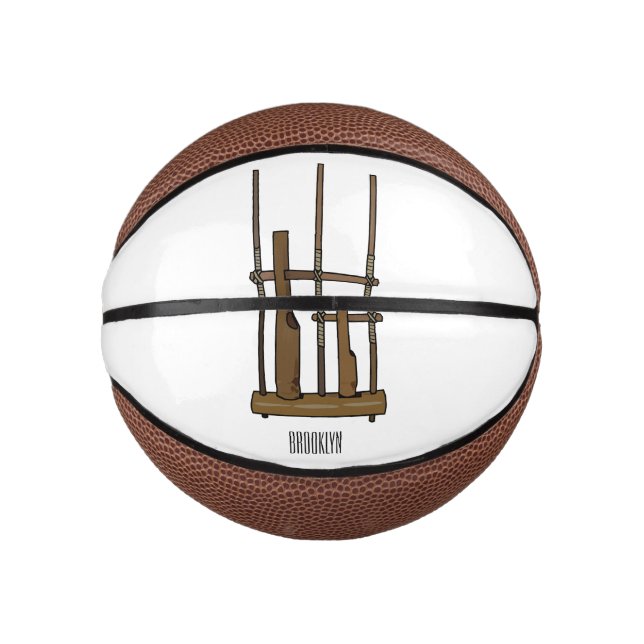 Angklung cartoon illustration mini basketball (Front)