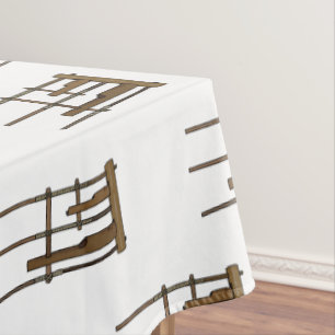 Angklung cartoon illustration tablecloth
