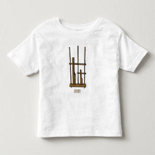 Angklung cartoon illustration toddler T-Shirt