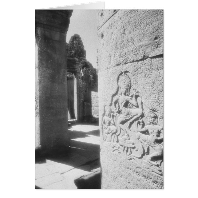 Angkor Cambodia, Apsara Carving The Bayon 2 (Front)