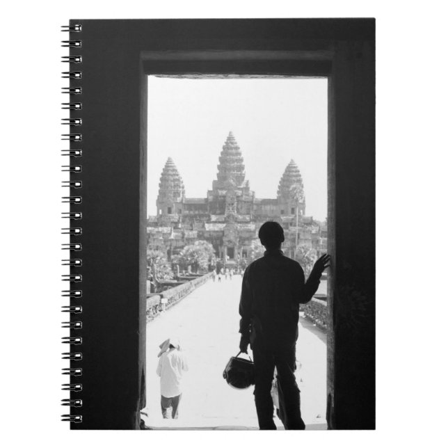 Angkor Cambodia, Doorway & Person Angkor Wat Notebook (Front)