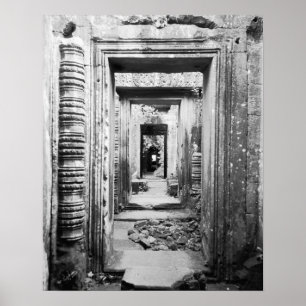 Angkor Cambodia, Doorways Preah Khan Poster