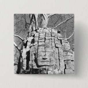 Angkor Cambodia, Head Ta Som Temple 15 Cm Square Badge