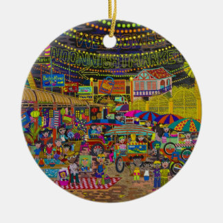 'Angkor Night Market' Ceramic Tree Decoration