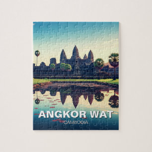 Angkor Wat Cambodia at Dawn Jigsaw Puzzle
