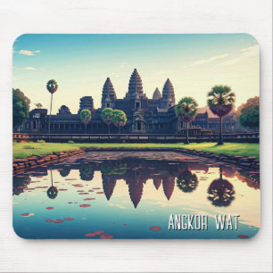 Angkor Wat Cambodia at Dawn Mouse Mat