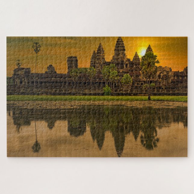 Angkor Wat Cambodia Khmer Temple Jigsaw Puzzle (Horizontal)