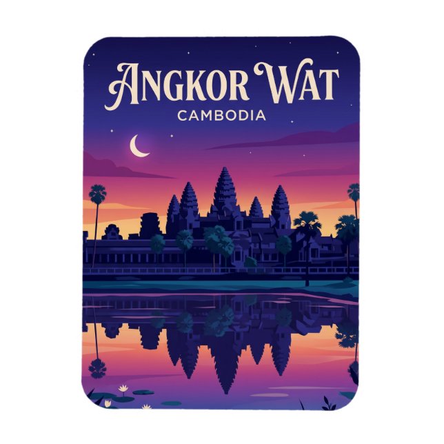 Angkor Wat Cambodia Magnet (Vertical)