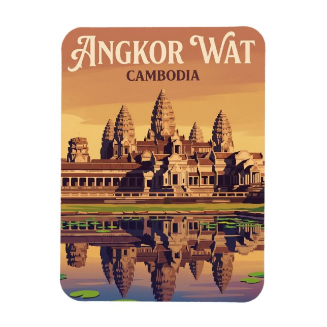 Angkor Wat Cambodia Magnet (Vertical)