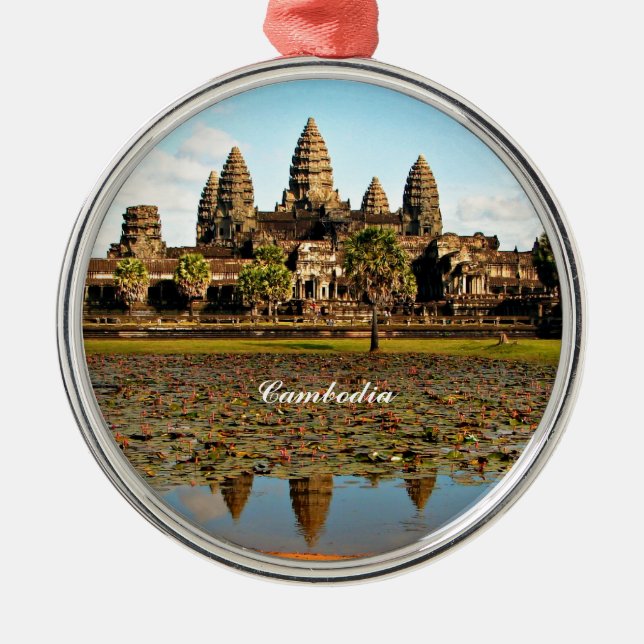 Angkor Wat, Cambodia Metal Tree Decoration (Front)