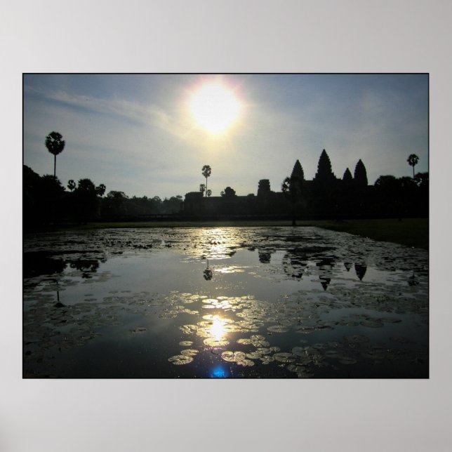 Angkor Wat Cambodia Morning Silhouette Print (Front)